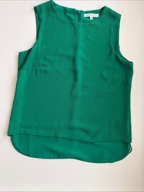 Rose & Olive Green Sleeveless Shell Top